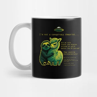 Conspiracy Sloth and Alpaca Mug